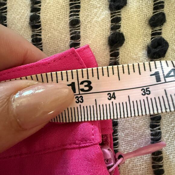 LULU BRAVO | 90s Vintage Hot Pink Silk Scalloped Scales Skirt | Size 6 - Picture 6 of 7